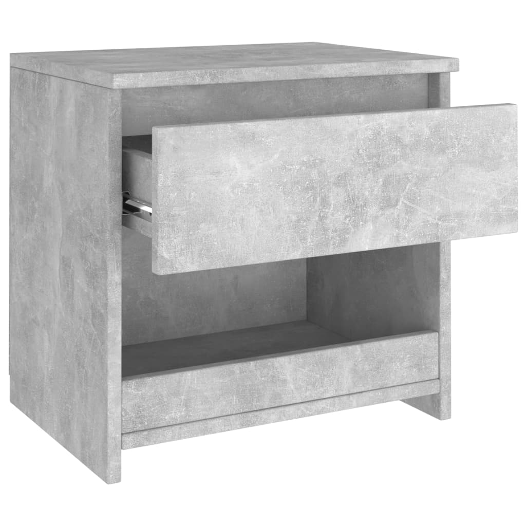 vidaXL Nachtkastjes 2 st 40x30x39 cm bewerkt hout betongrijs