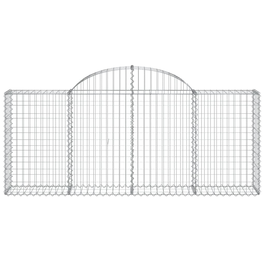 vidaXL Schanskorven 8 st gewelfd 200x30x80/100 cm gegalvaniseerd ijzer
