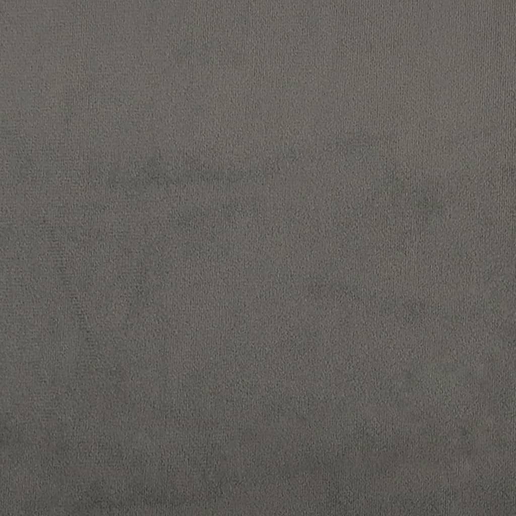 vidaXL Boxspring met matras fluweel donkergrijs 200x200 cm