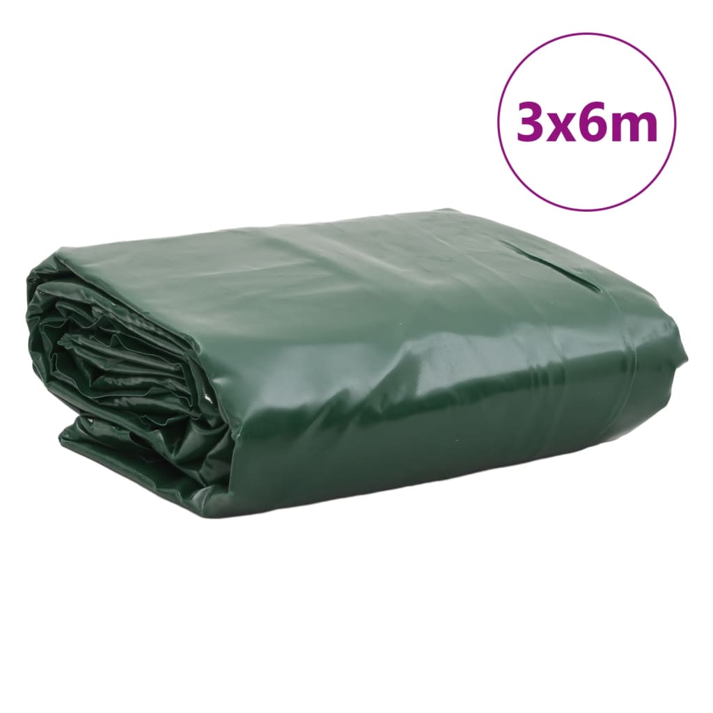 vidaXL Dekzeil 650 g/m² 3x6 m groen