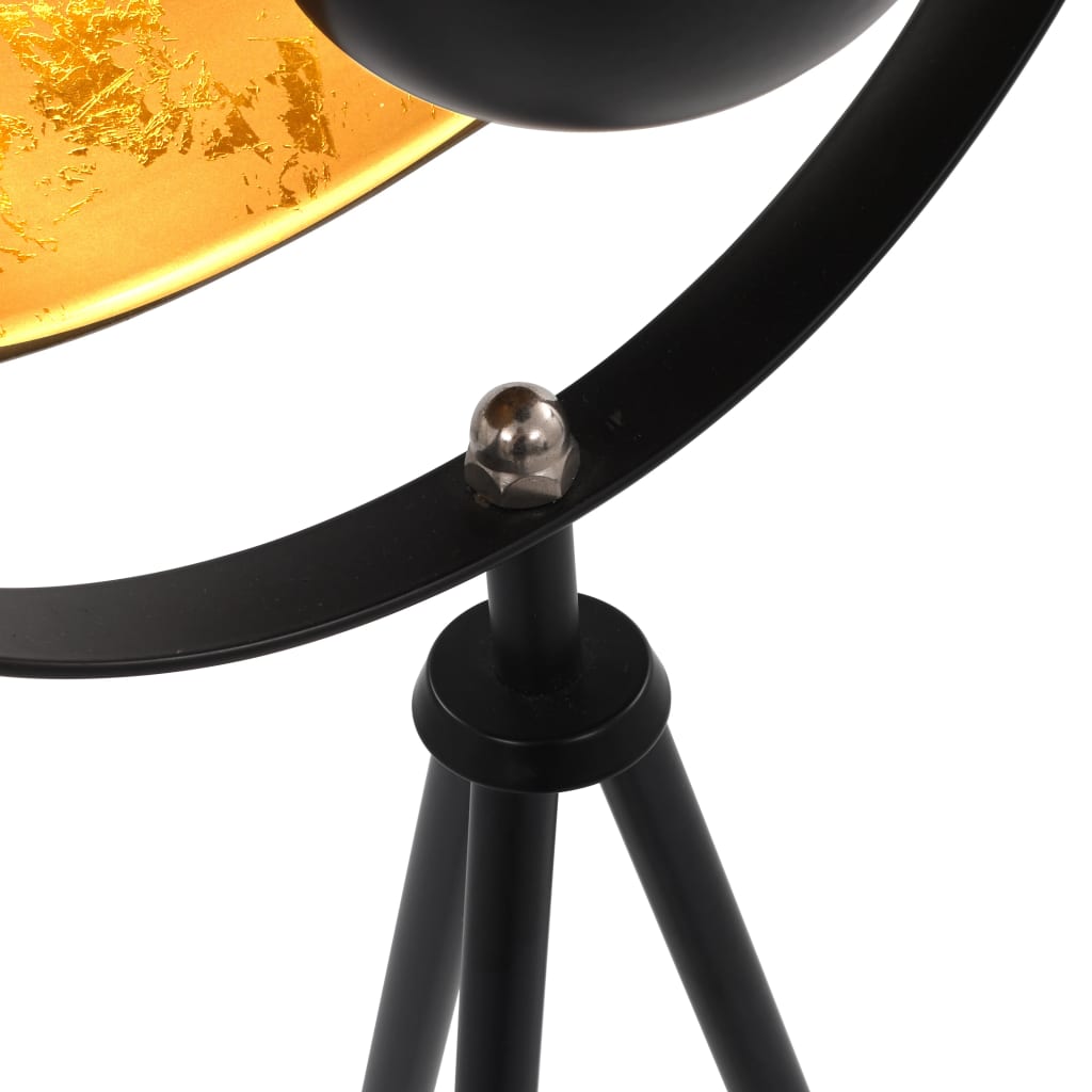 vidaXL Lamp staand E27 31 cm zwart en goud