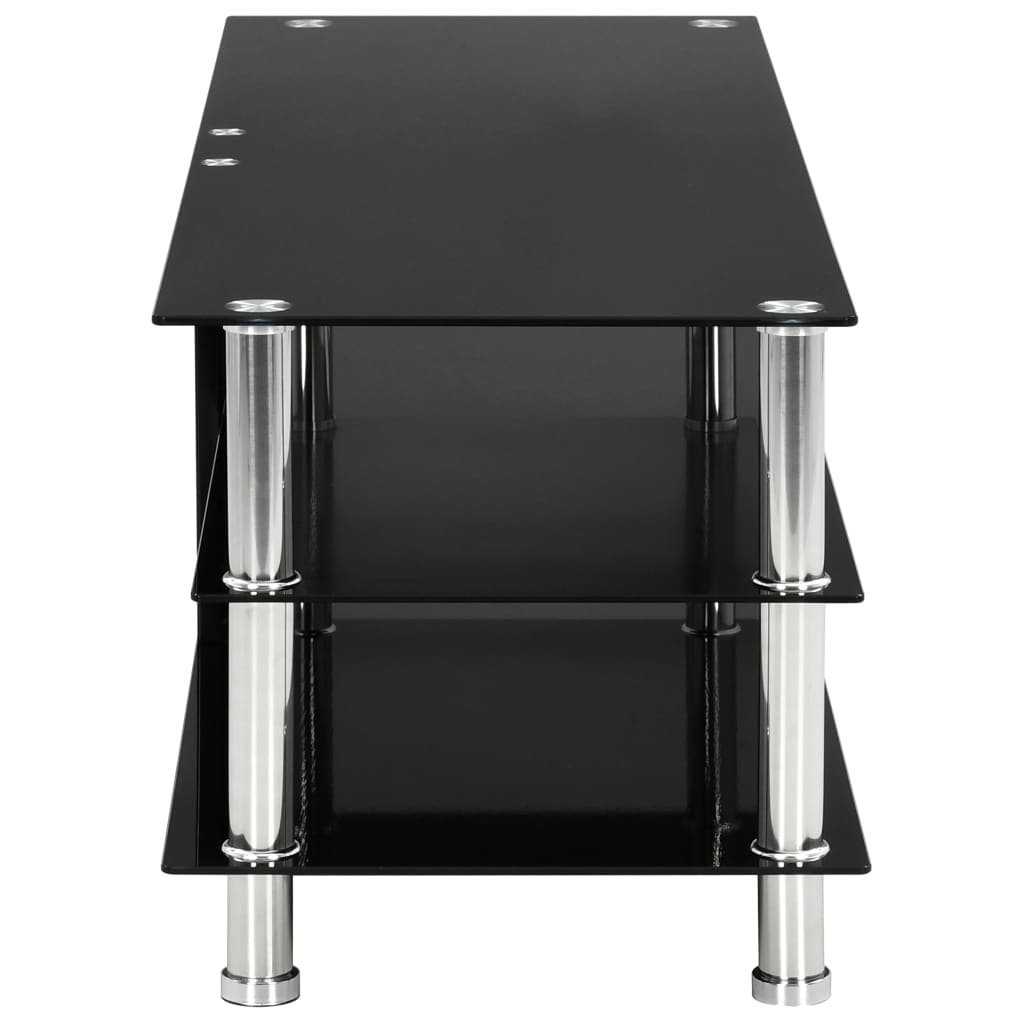 vidaXL Tv-meubel 120x40x40 cm gehard glas zwart
