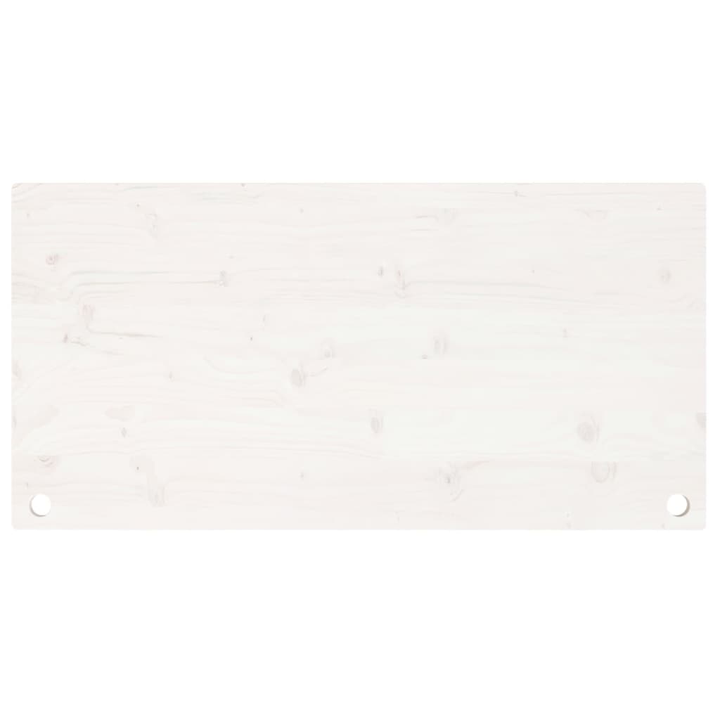 vidaXL Bureaublad 100x50x2,5 cm massief grenenhout wit