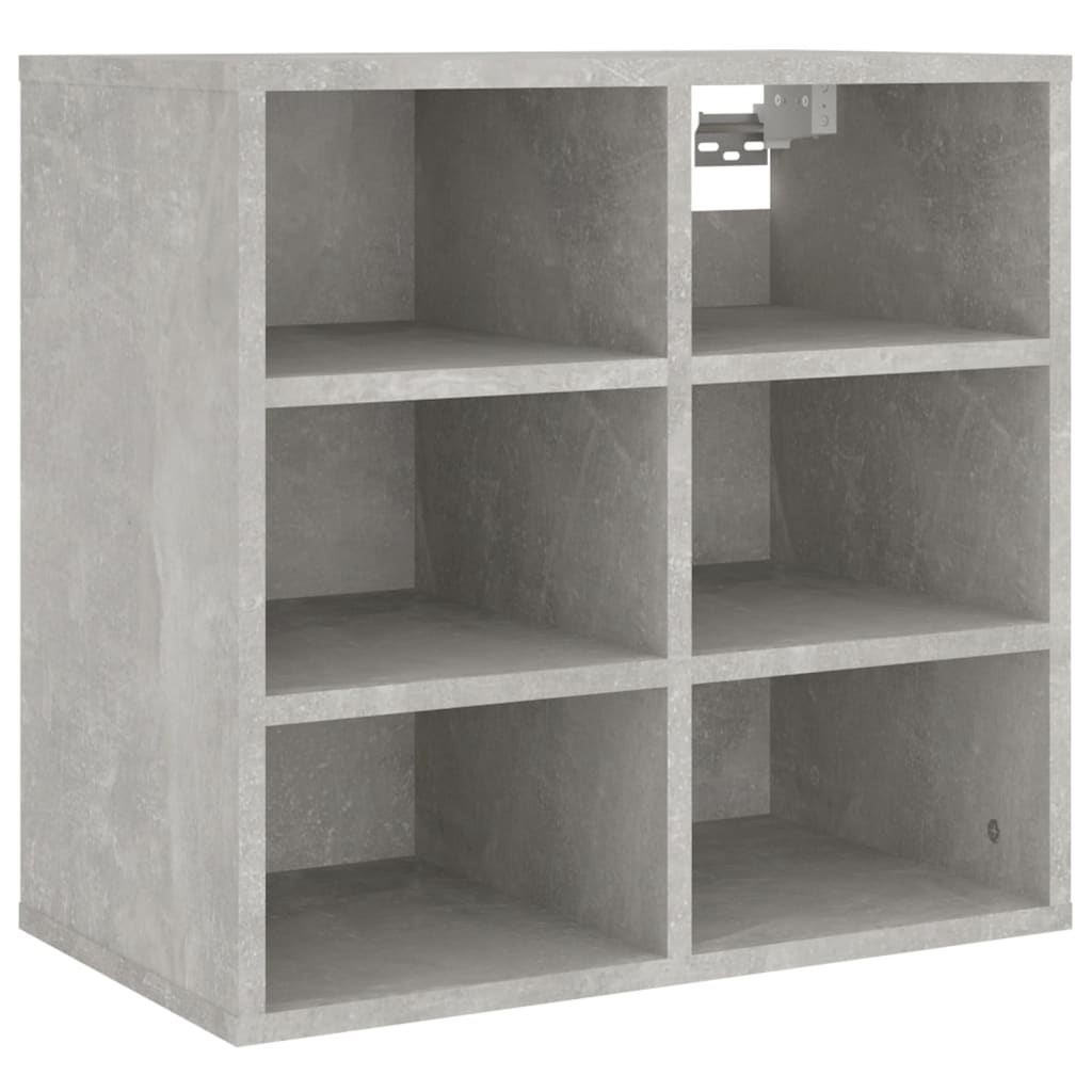 vidaXL Schoenenkasten 2 st 52,5x30x50 cm betongrijs