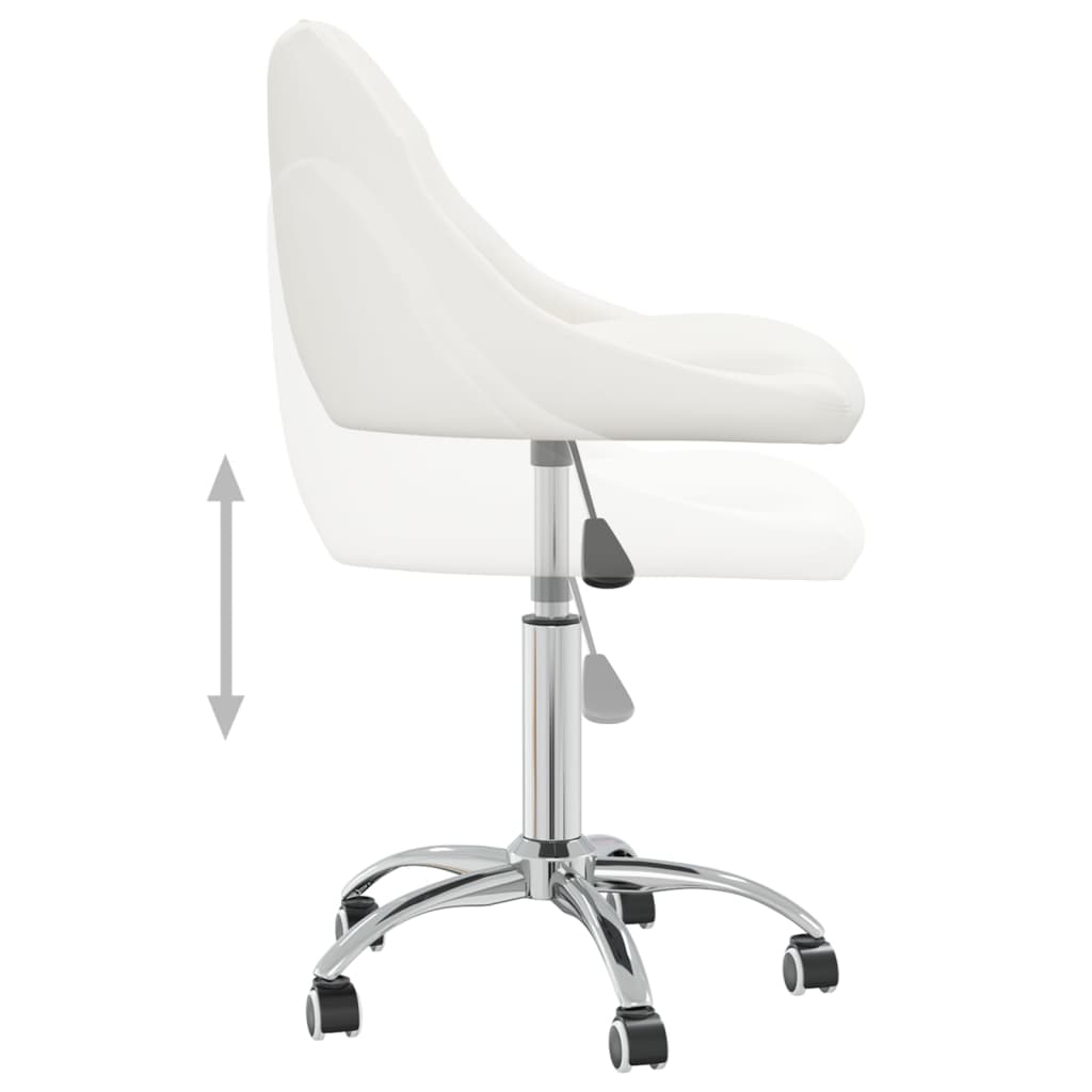 vidaXL Kantoorstoel draaibaar kunstleer wit