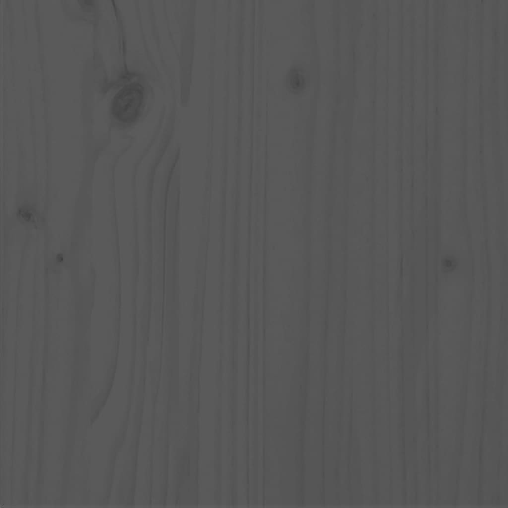 vidaXL Bedframe massief grenenhout grijs 90x200 cm