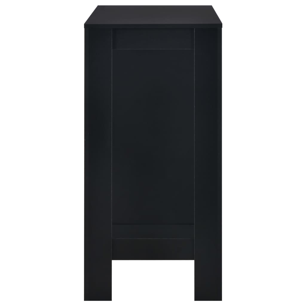 vidaXL Bartafel met schap 110x50x103 cm zwart