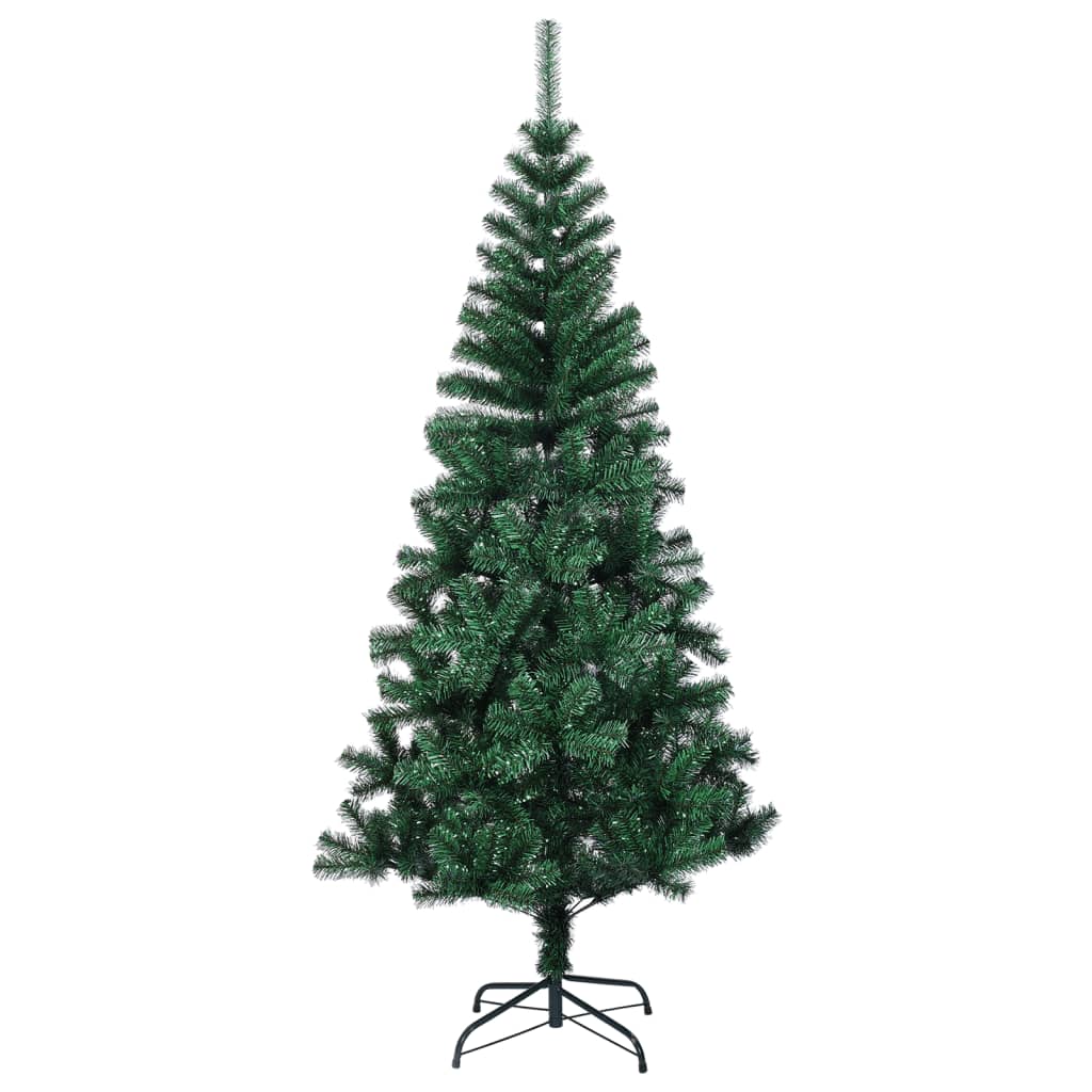 vidaXL Kunstkerstboom met iriserende uiteinden 150 cm PVC groen