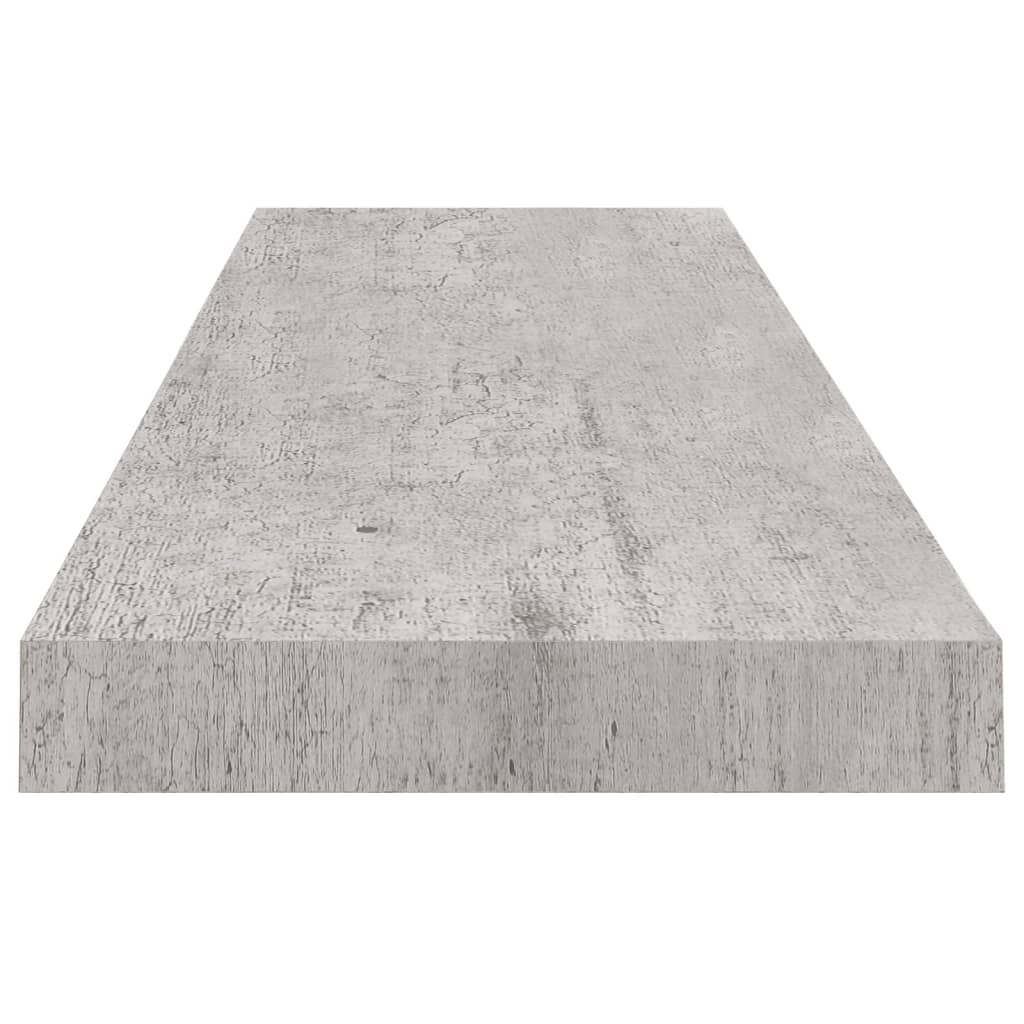 vidaXL Wandschap zwevend 90x23,5x3,8 cm MDF betongrijs