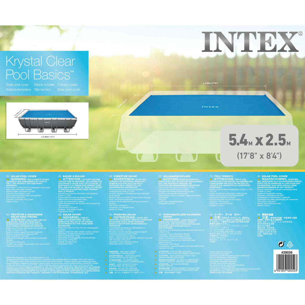 Intex Solarzwembadhoes rechthoekig 549x247 cm 29026
