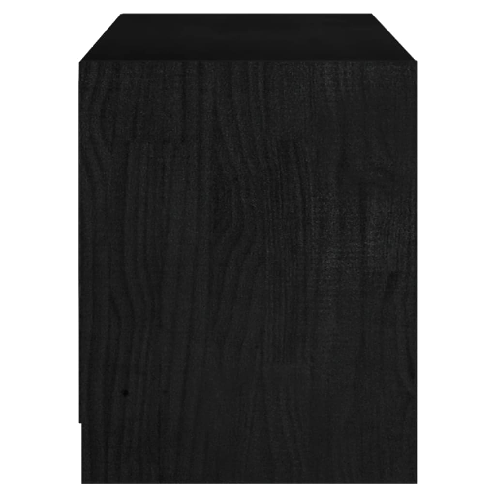 vidaXL Tv-meubel 104x33x41 cm massief grenenhout zwart