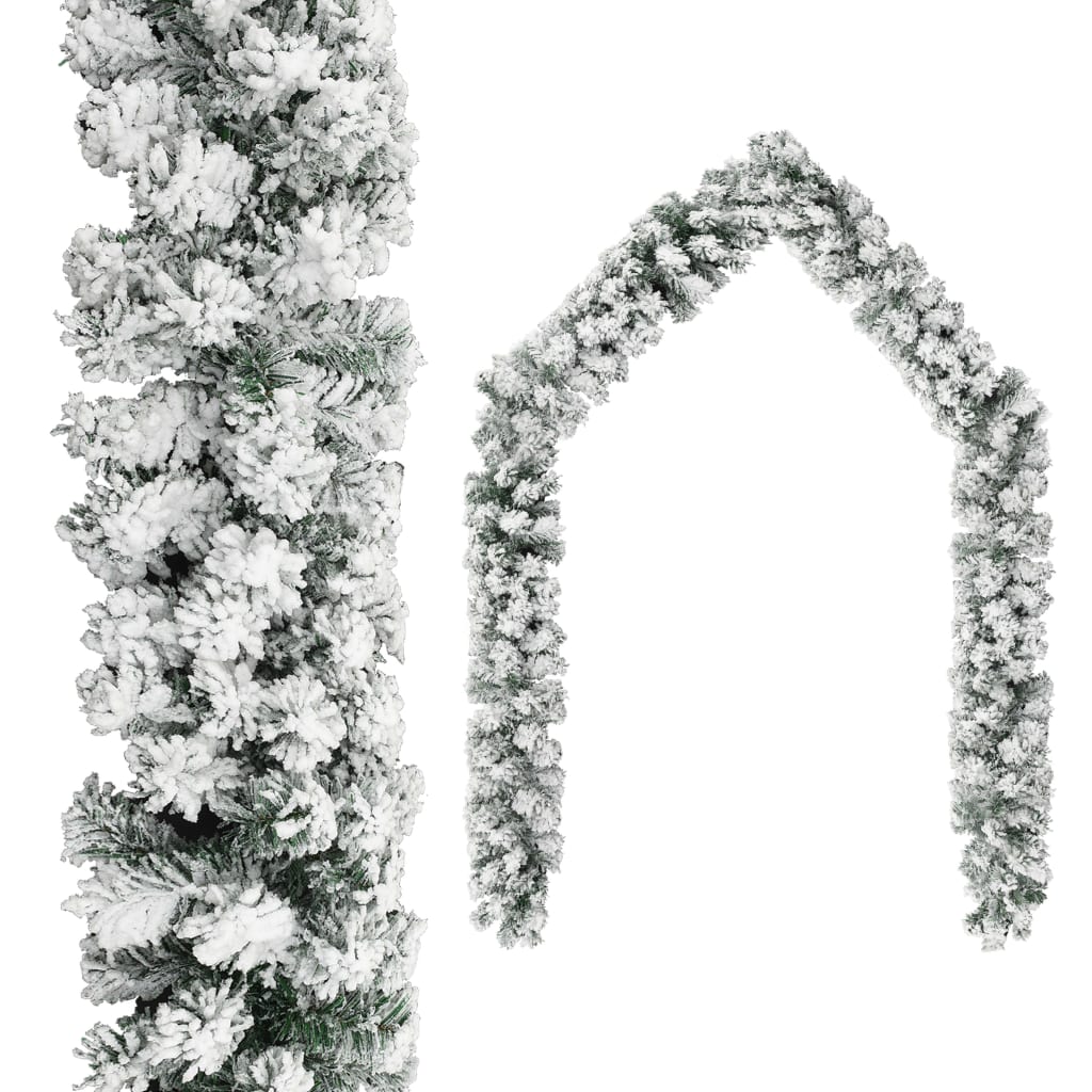 vidaXL Kerstslinger met LED's en kerstballen 10 m PVC groen