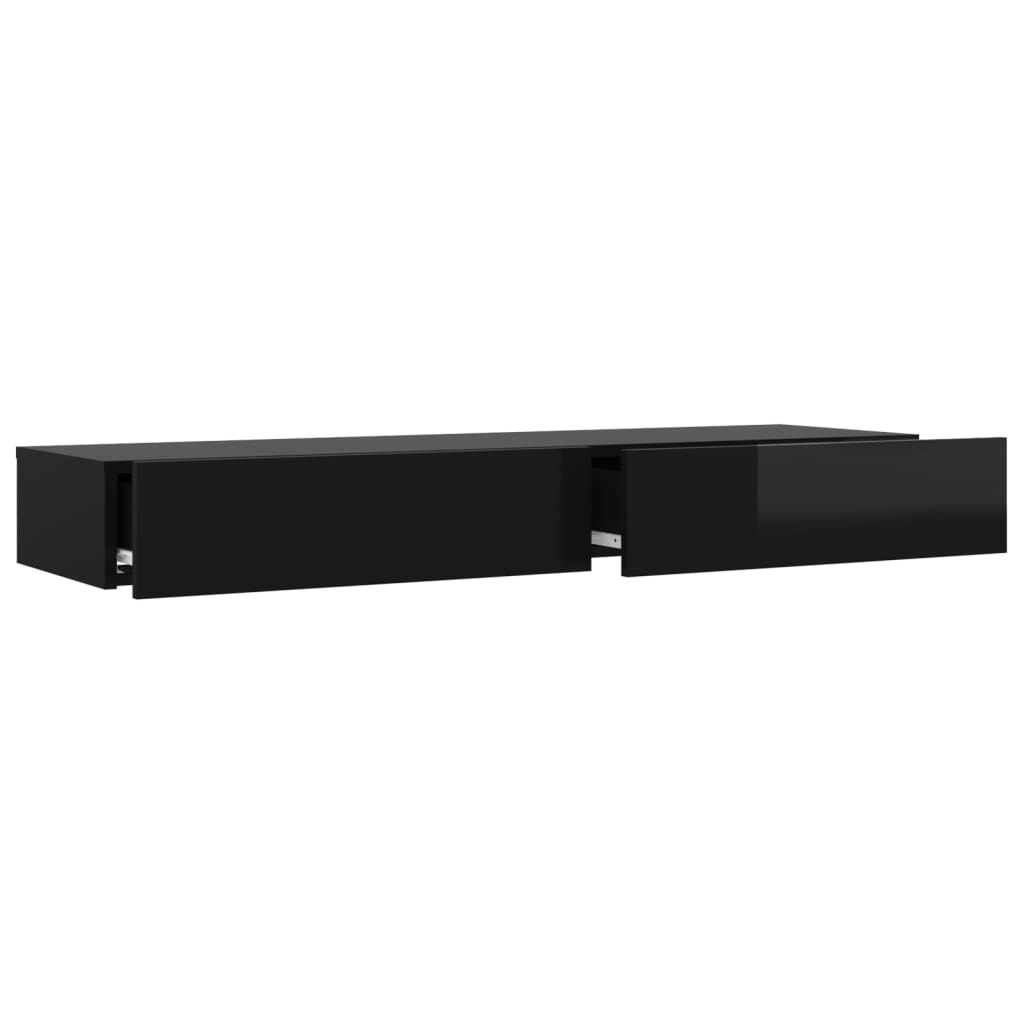 vidaXL Tv-meubel met LED-verlichting 120x35x15,5 cm hoogglans zwart