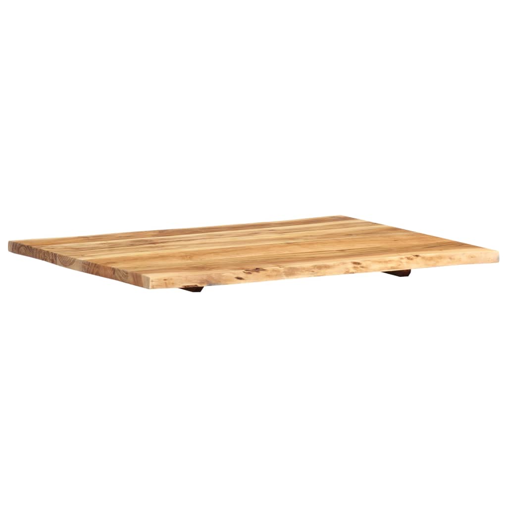 vidaXL Wandschap rechthoekig natuurlijke rand 120x30x3,8 cm acaciahout