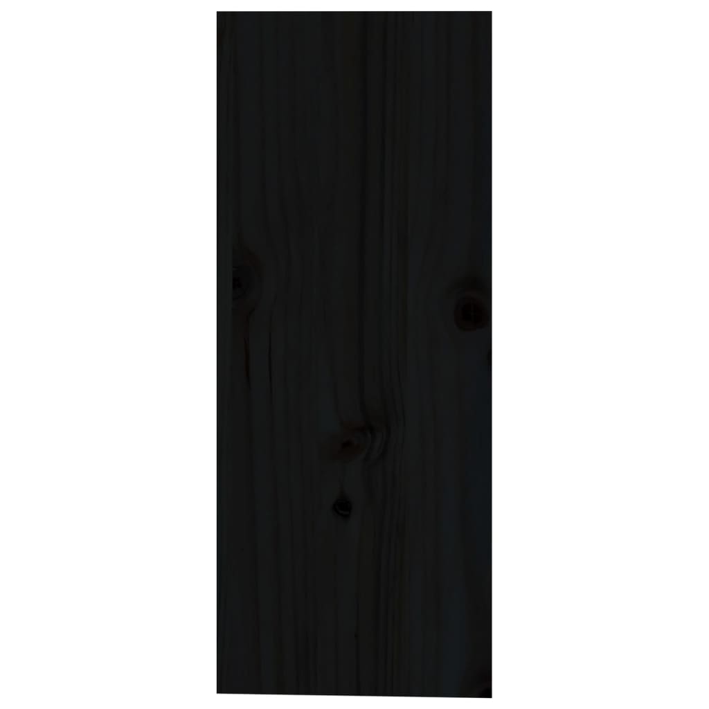 vidaXL Wijnkast 62x25x62 cm massief grenenhout zwart