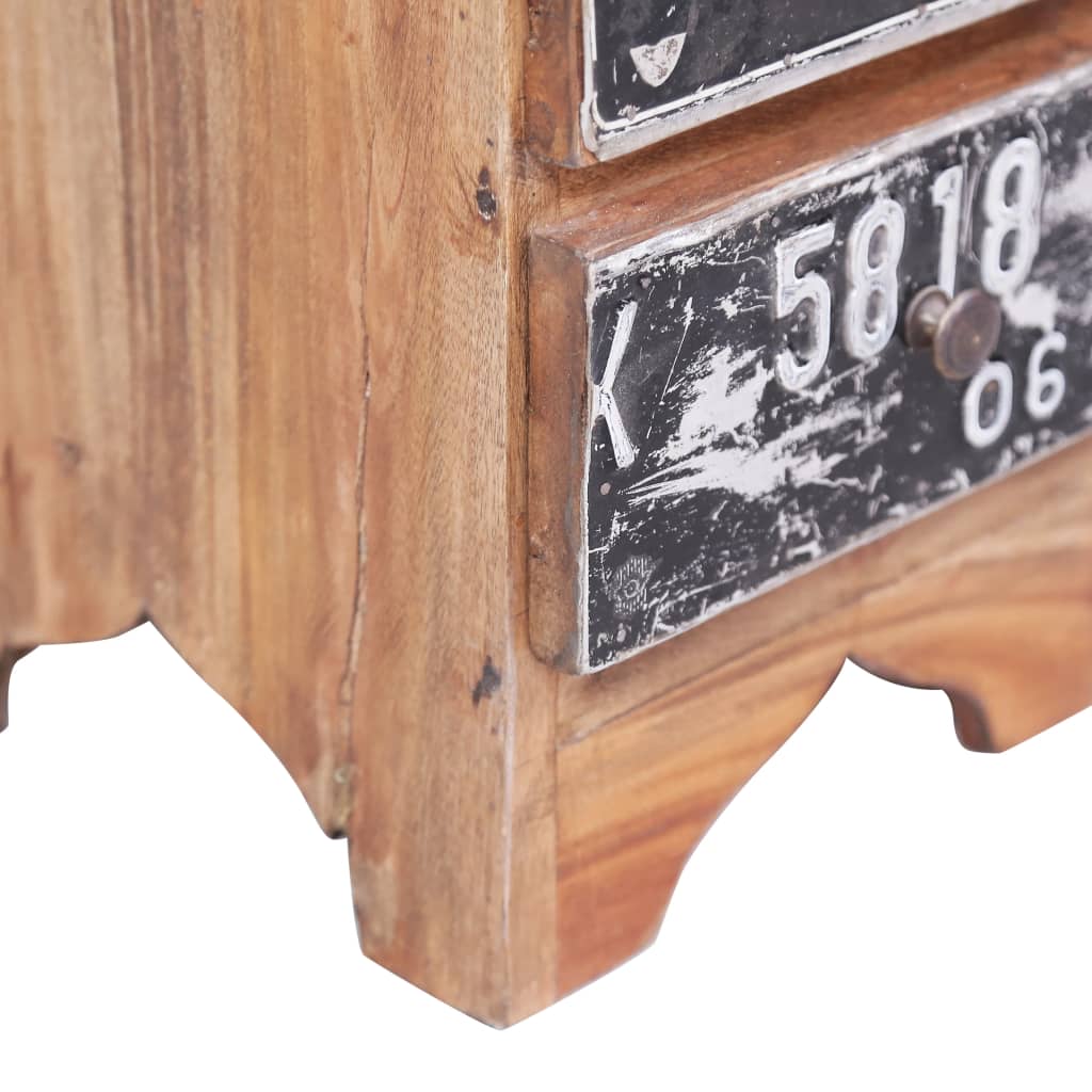 vidaXL Nachtkastje 30x30x51 cm massief gerecycled hout