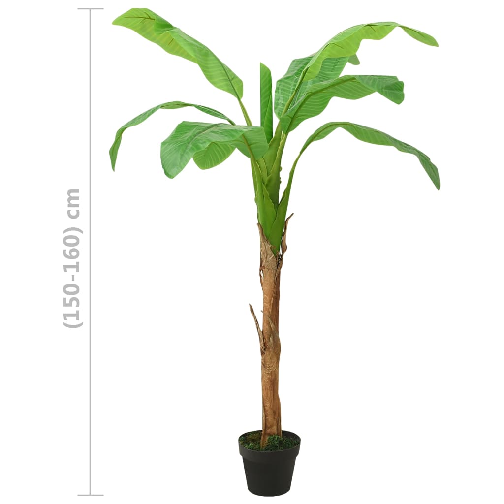 vidaXL Kunstboom met pot banaan 160 cm groen