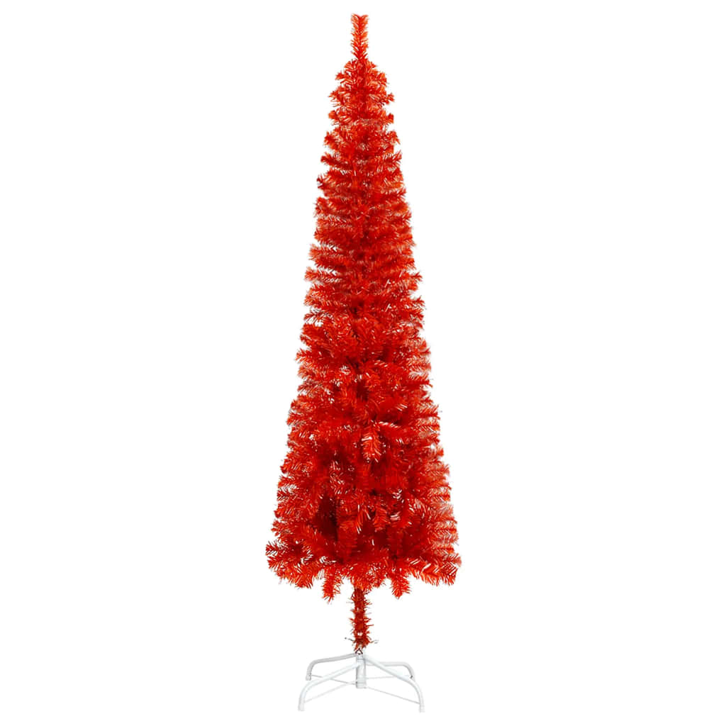 vidaXL Kerstboom smal 210 cm rood