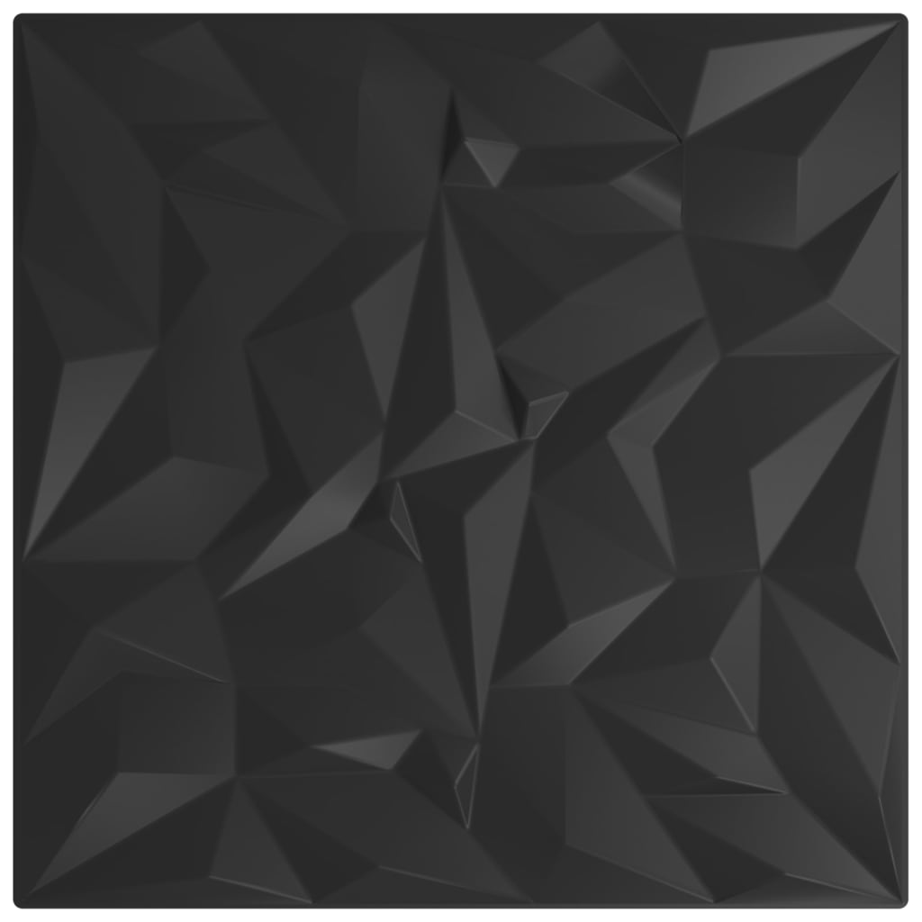vidaXL Wandpanelen 12 st 50x50 cm EPS 3 m² amethistpatroon zwart