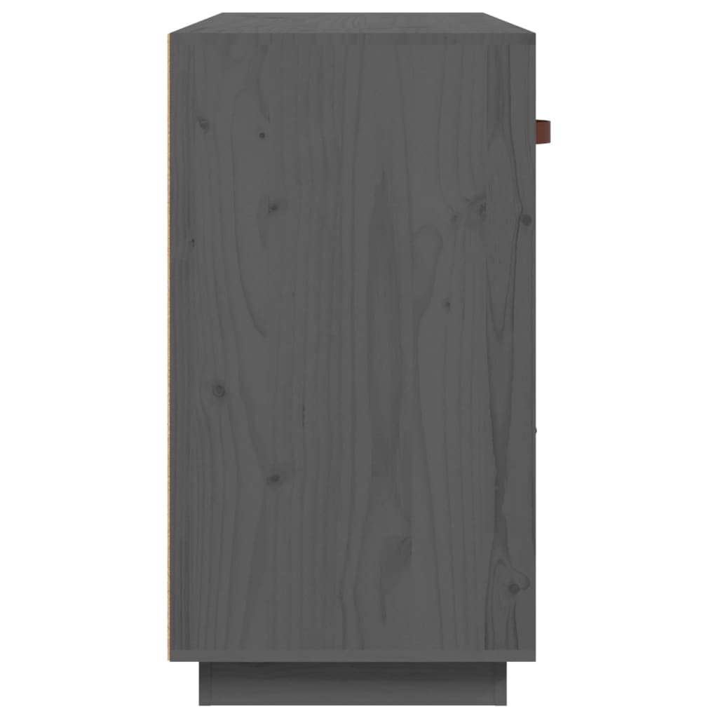 vidaXL Dressoir 100x40x75 cm massief grenenhout grijs
