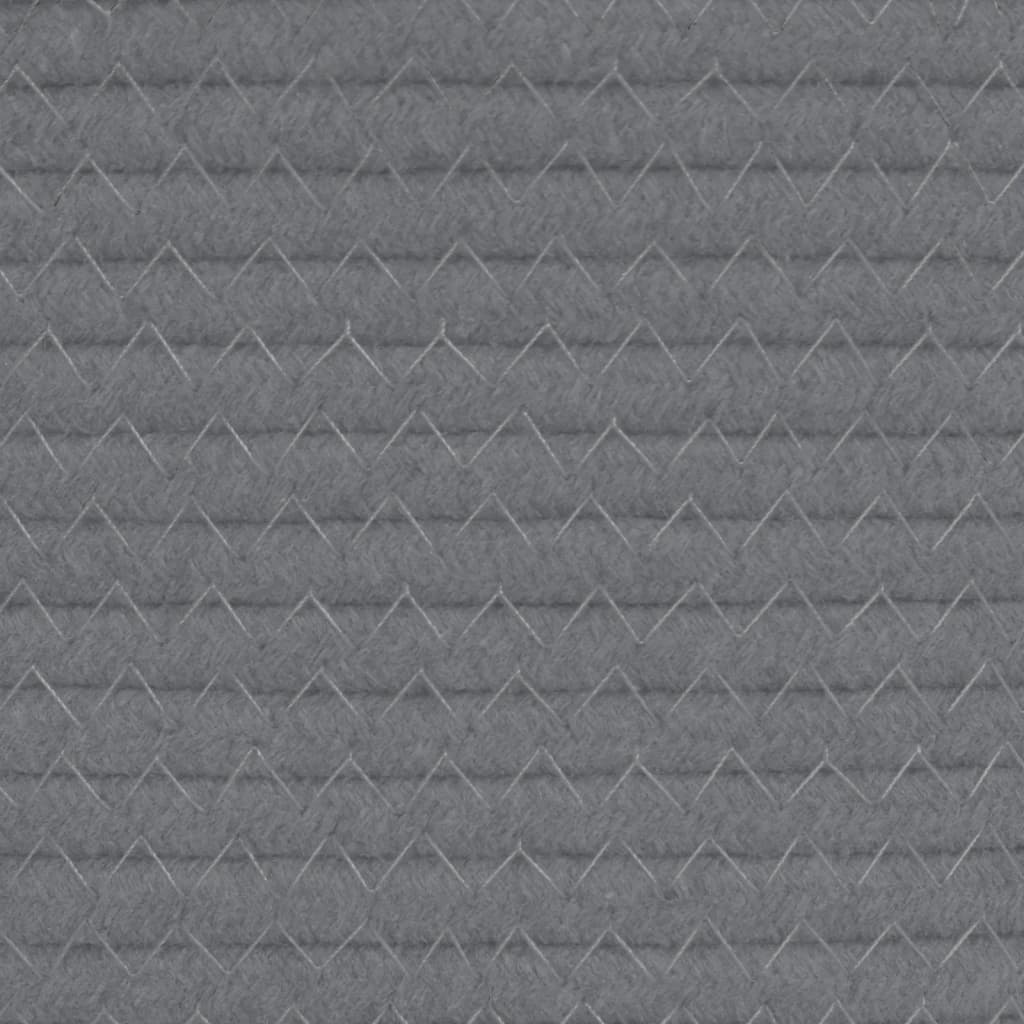 vidaXL Opbergmand Ø 38x46 cm katoen grijs en wit