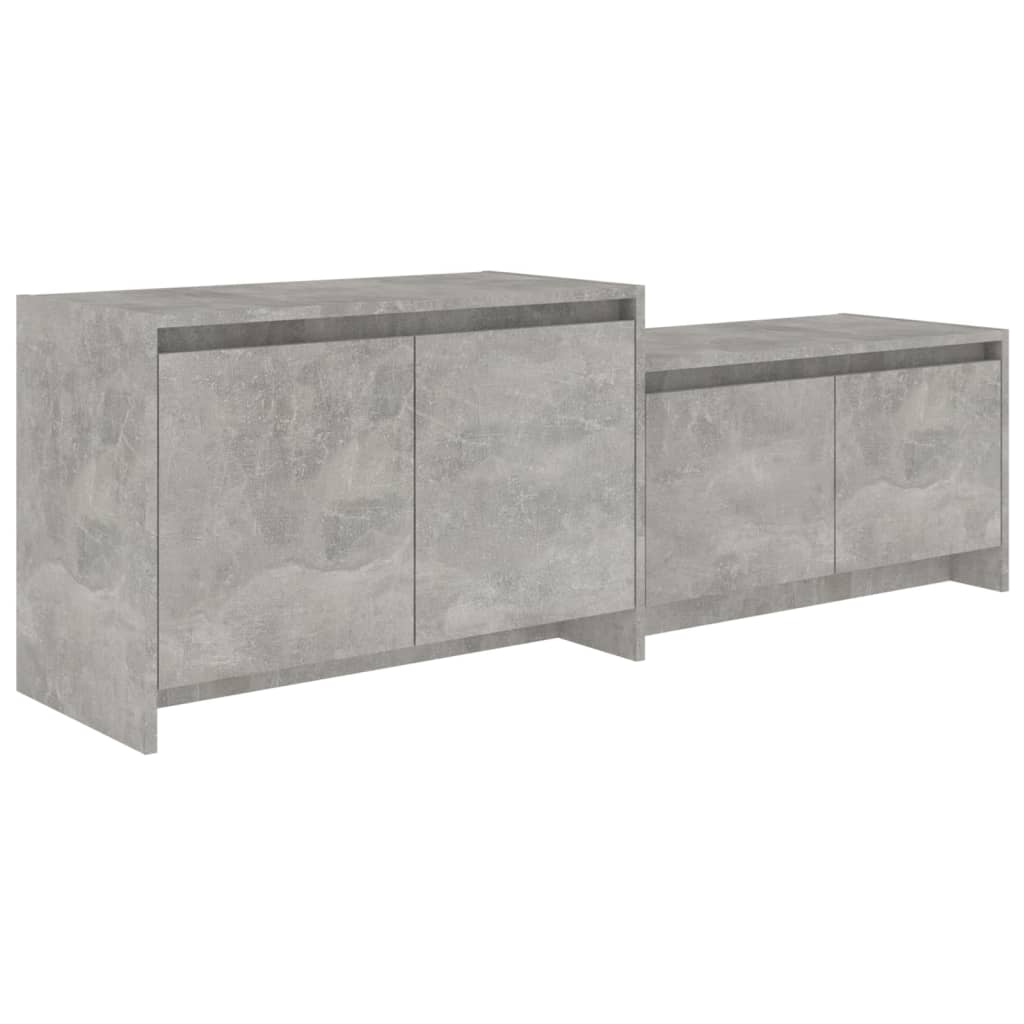vidaXL Tv-meubel 146,5x35x50 cm spaanplaat betongrijs