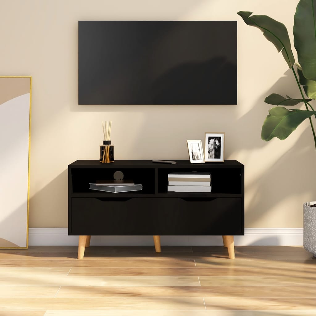 vidaXL Tv-meubel 90x40x48,5 cm bewerkt hout zwart