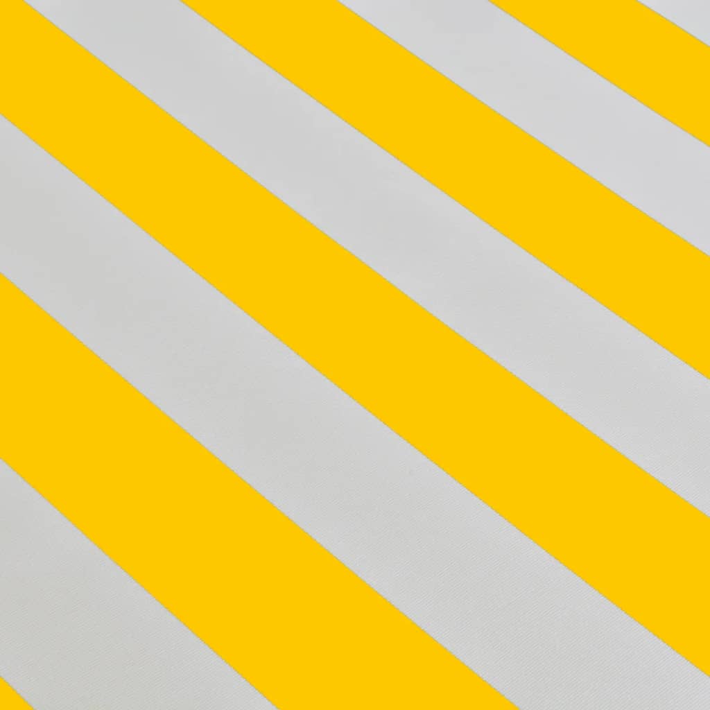 vidaXL Luifel handmatig uittrekbaar 400 cm geel/wit