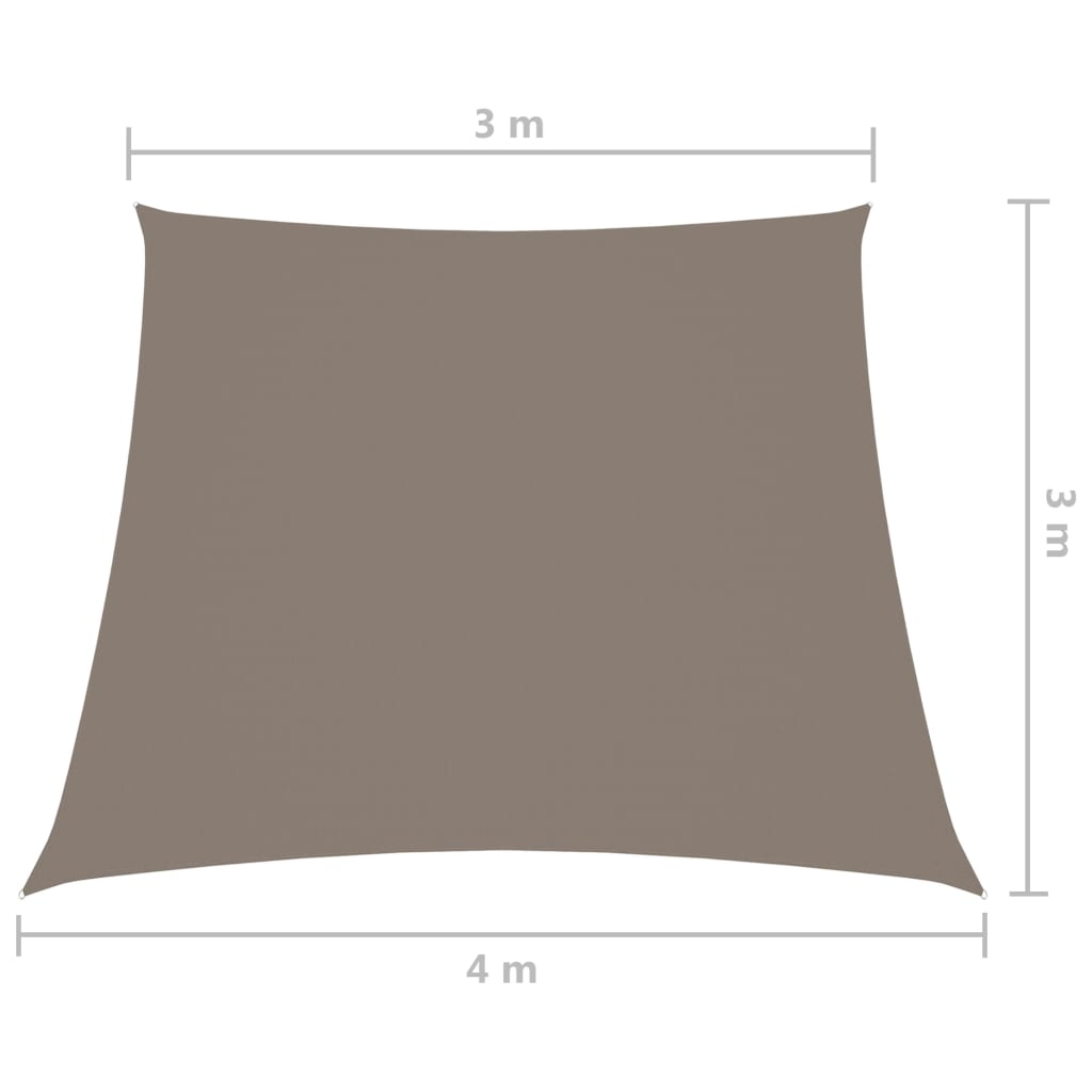 vidaXL Zonnescherm trapezium 3/4x3 m oxford stof taupe
