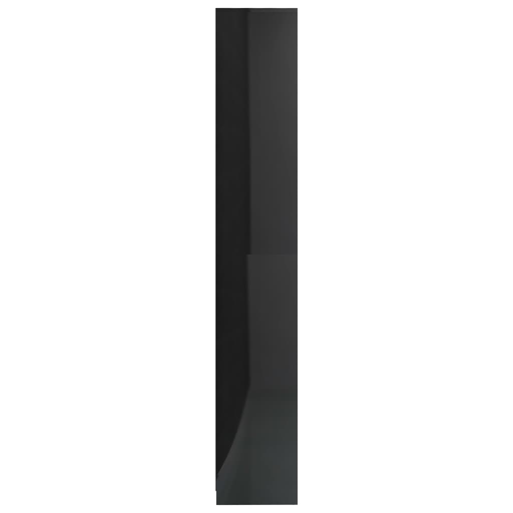 vidaXL 3-delige Badkamermeubelset spaanplaat hoogglans zwart