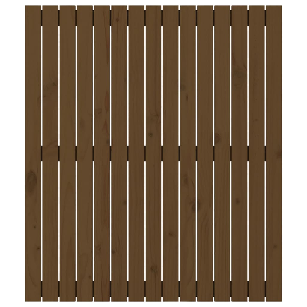 vidaXL Wandhoofdbord 95,5x3x110 cm massief grenenhout honingbruin