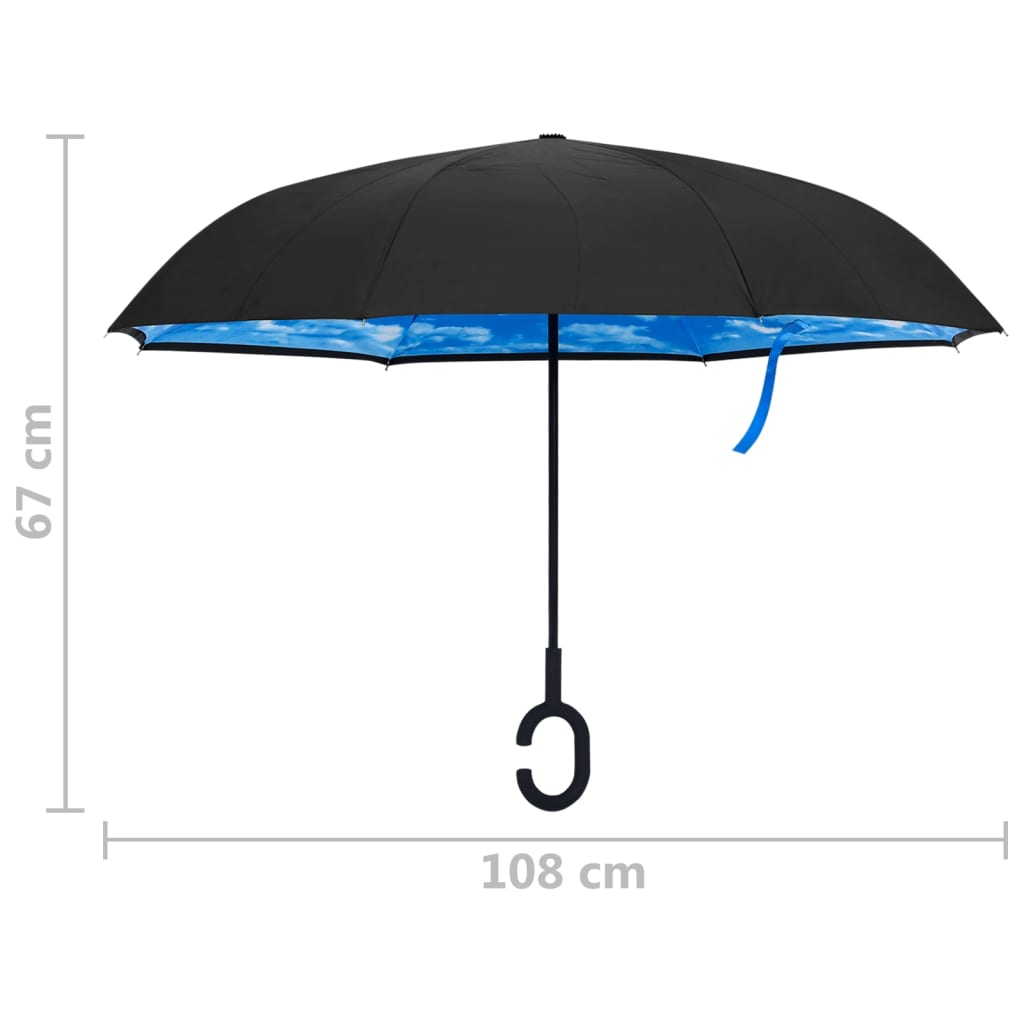 vidaXL Paraplu C-handgreep 108 cm zwart