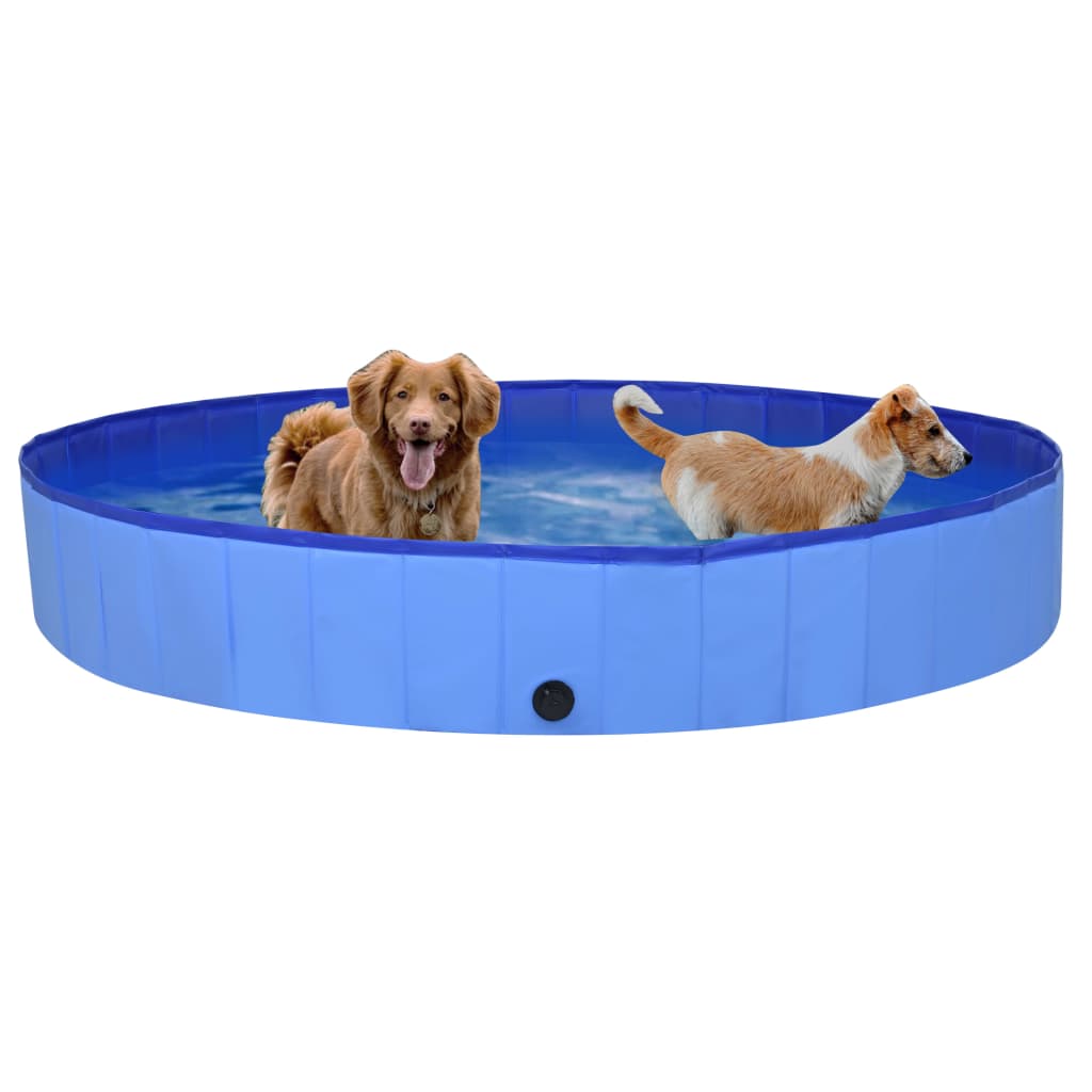 vidaXL Hondenzwembad inklapbaar 200x30 cm PVC blauw