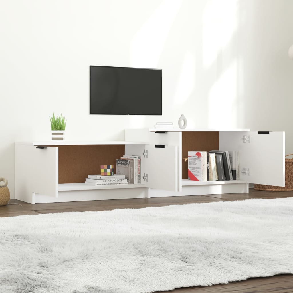 vidaXL Tv-meubel 158,5x36x45 cm bewerkt hout wit