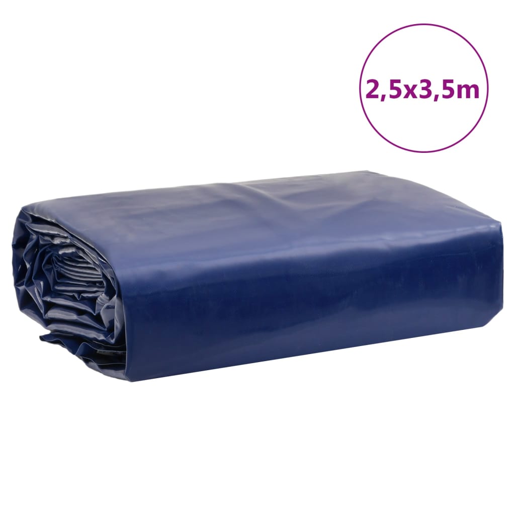 vidaXL Dekzeil 650 g/m² 2,5x3,5 m blauw