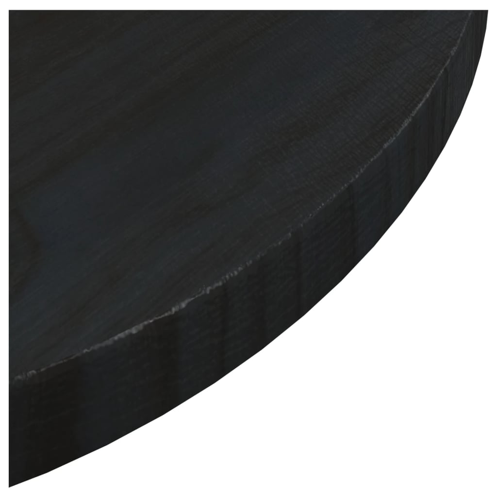 vidaXL Tafelblad Ø40x2,5 cm massief grenenhout zwart