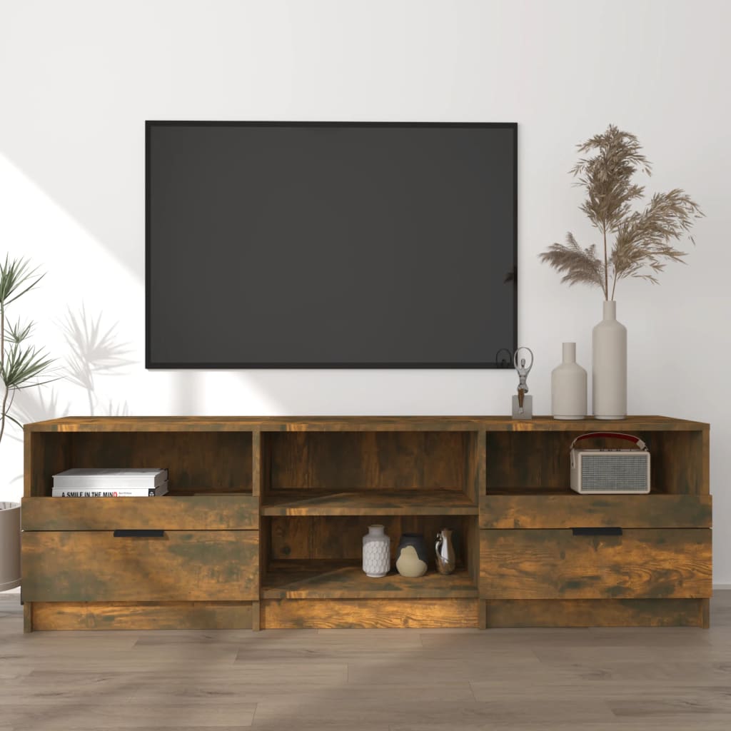 vidaXL Tv-meubel 150x33,5x45 cm bewerkt hout gerookt eikenkleurig