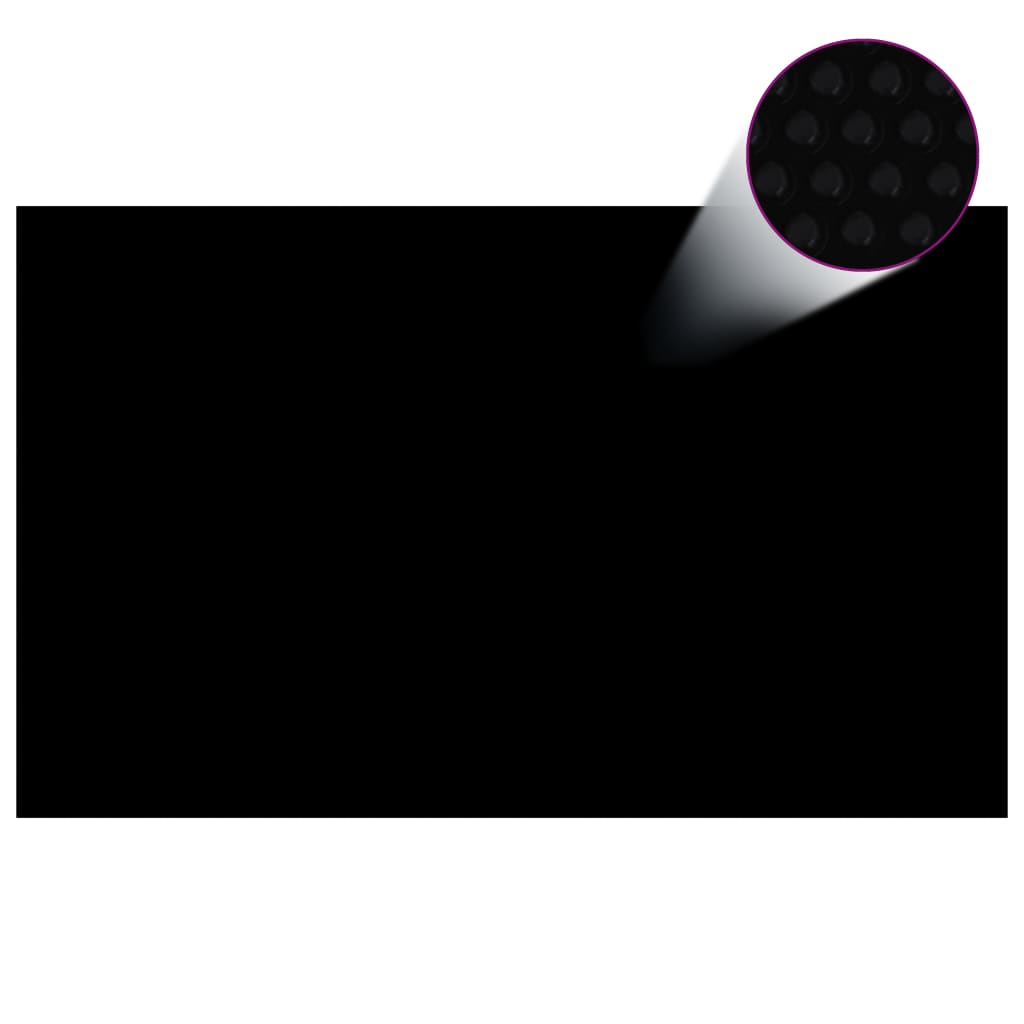 vidaXL Zwembadfolie solar drijvend 260x160 cm PE zwart en blauw