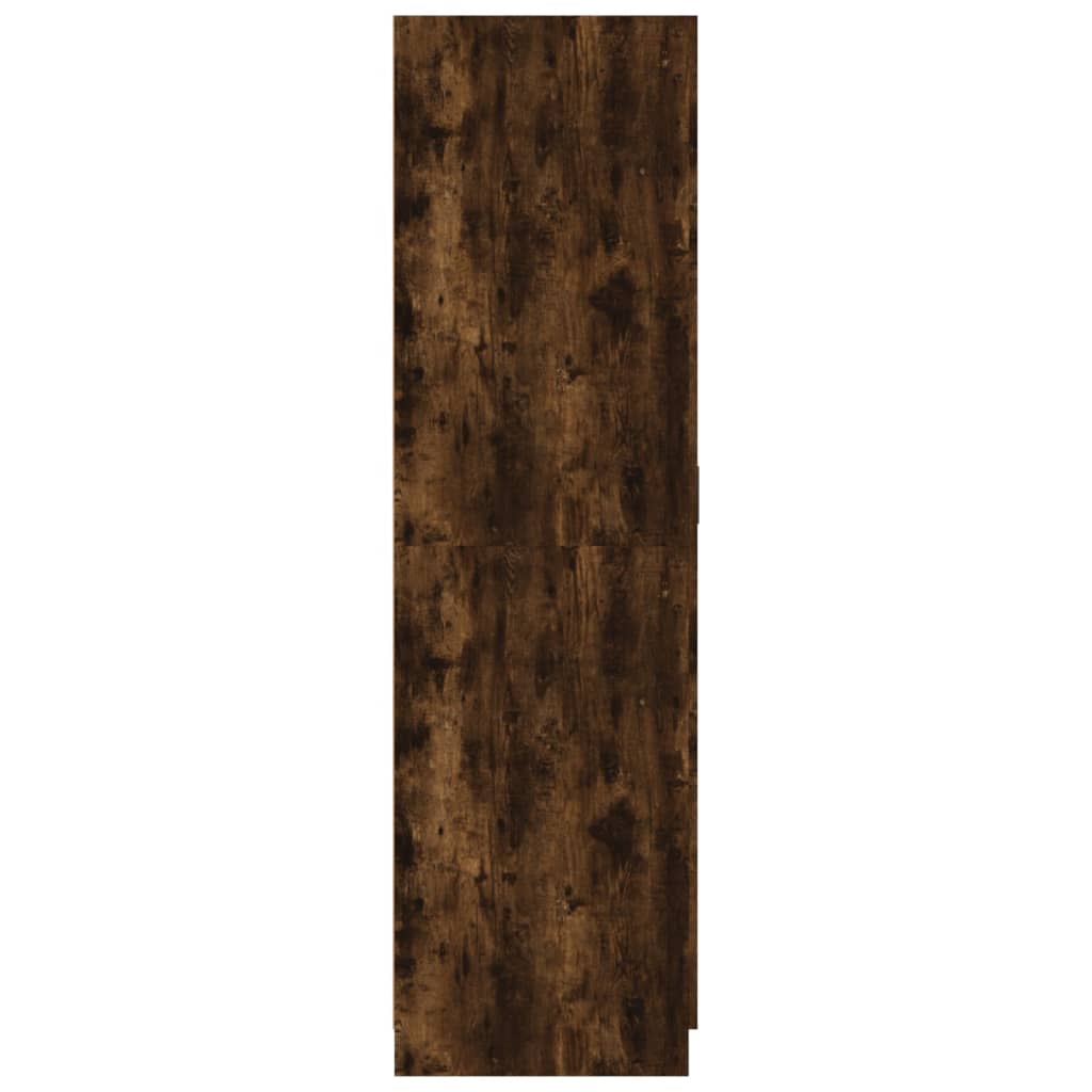 vidaXL Kledingkast 80x52x180 cm bewerkt hout gerookt eikenkleurig