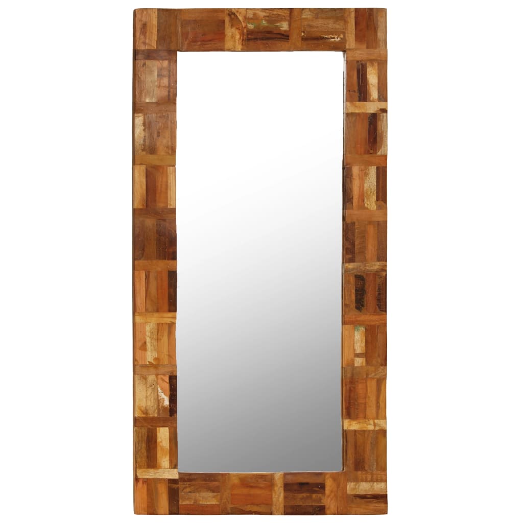 vidaXL Wandspiegel 60x120 cm massief gerecycled hout