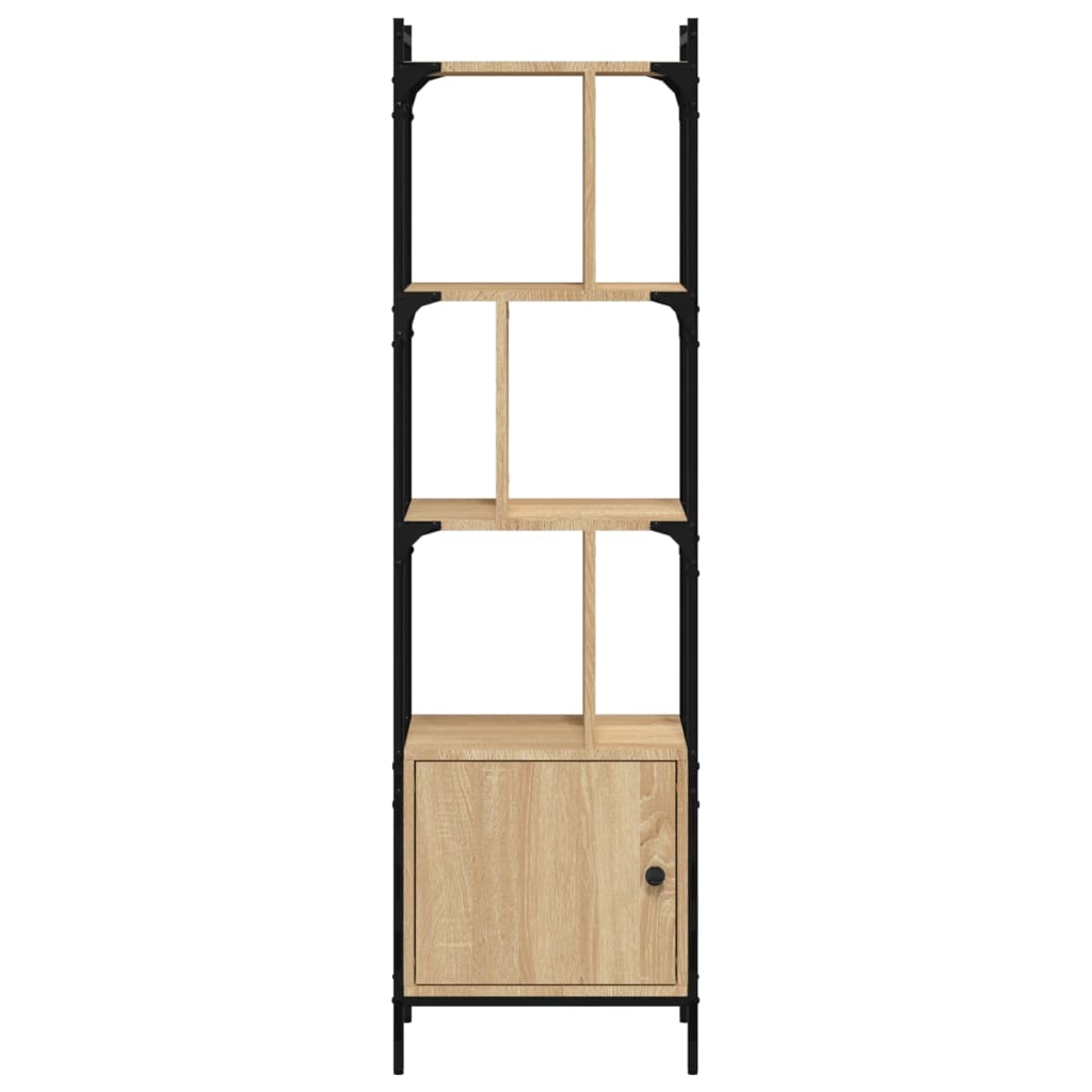 vidaXL Boekenkast met deur 44,5x30x154,5 cm hout sonoma eikenkleurig