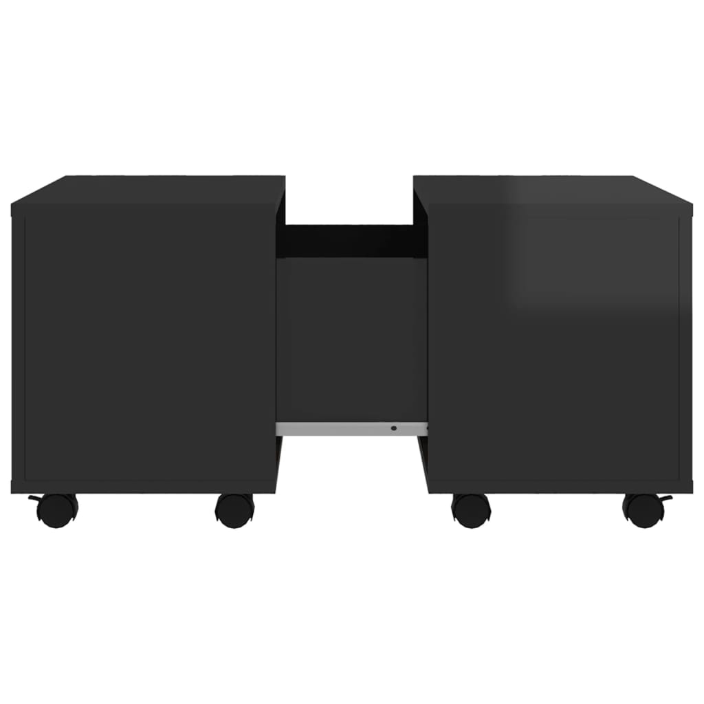 vidaXL Salontafel 60x60x38 cm spaanplaat hoogglans zwart