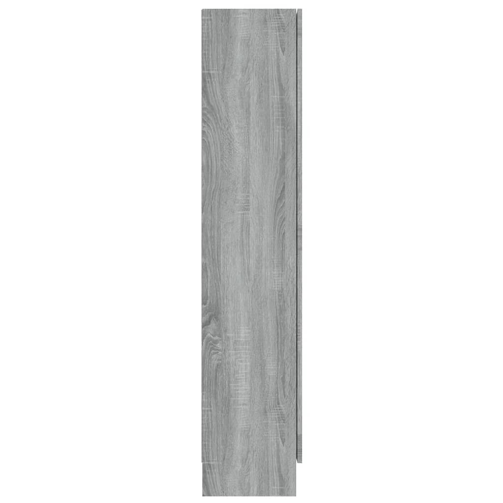 vidaXL Vitrinekast 82,5x30,5x150 cm bewerkt hout grijs sonoma eiken