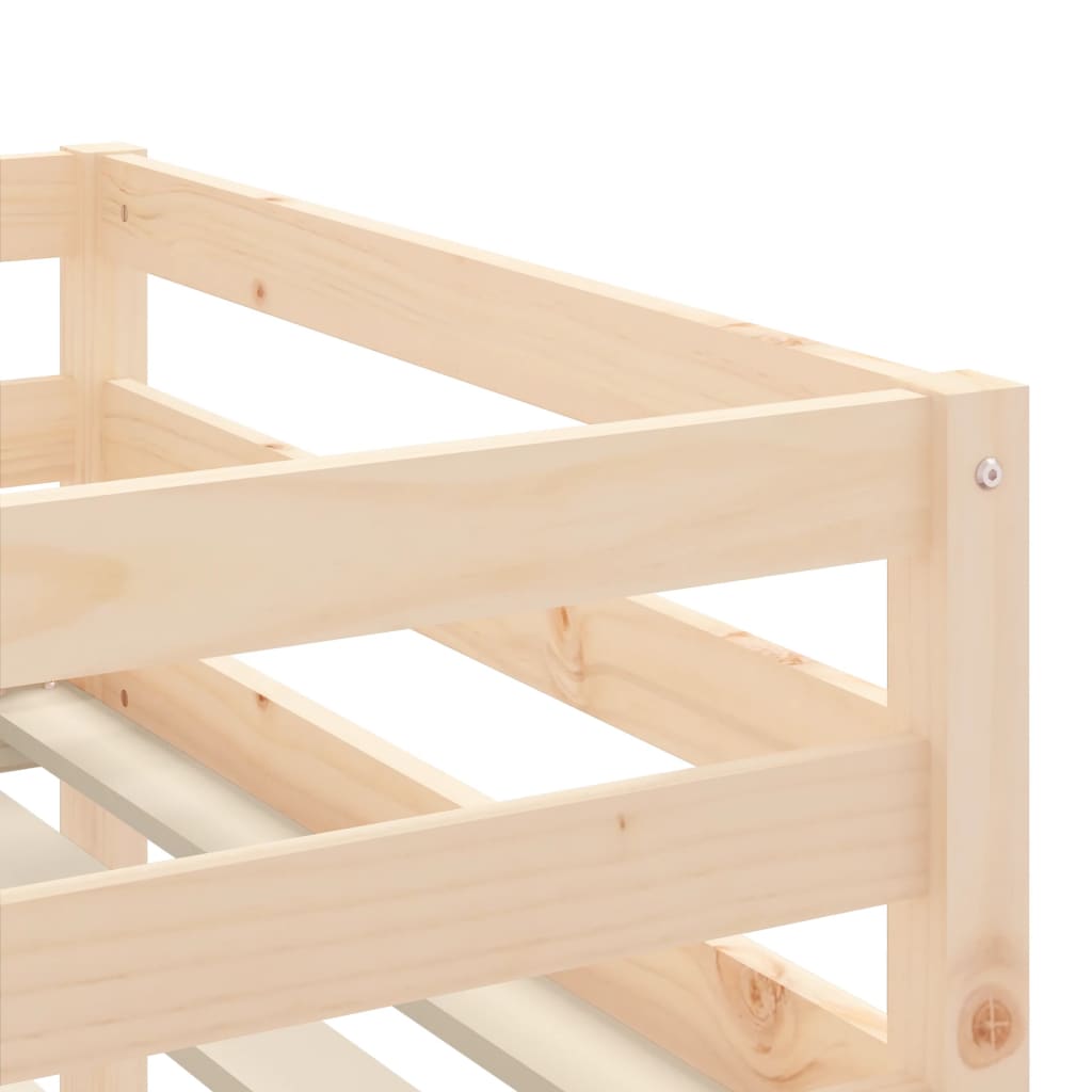 vidaXL Kinderhoogslaper met ladder 80x200 cm massief grenenhout