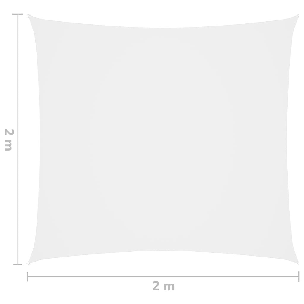 vidaXL Zonnezeil vierkant 2x2 m oxford stof wit