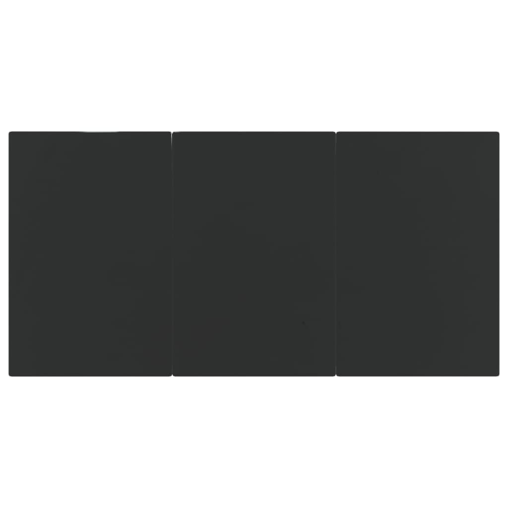vidaXL 9-delige Tuinset met kussens poly rattan zwart en grijs