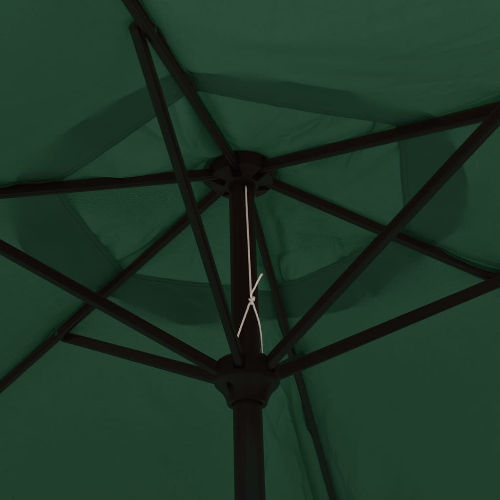 Parasol met stalen paal 3 m groen