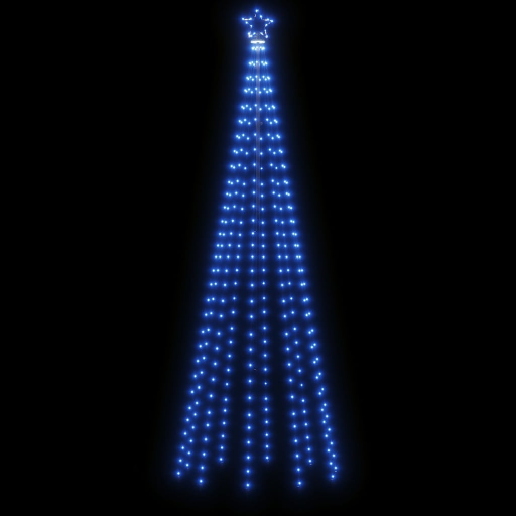 vidaXL Kegelkerstboom 310 LED's 100x300 cm blauw