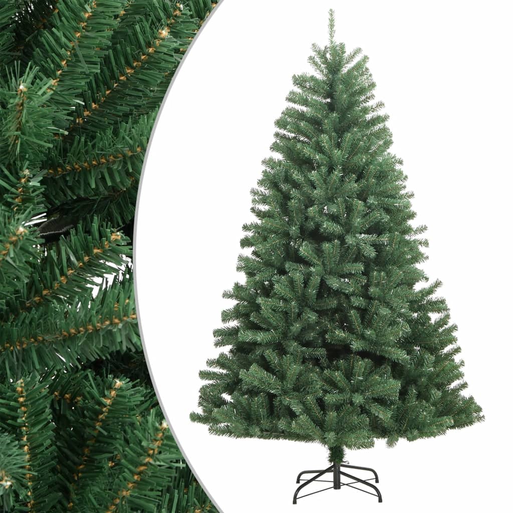 vidaXL Kunstkerstboom met scharnieren en standaard 180 cm groen