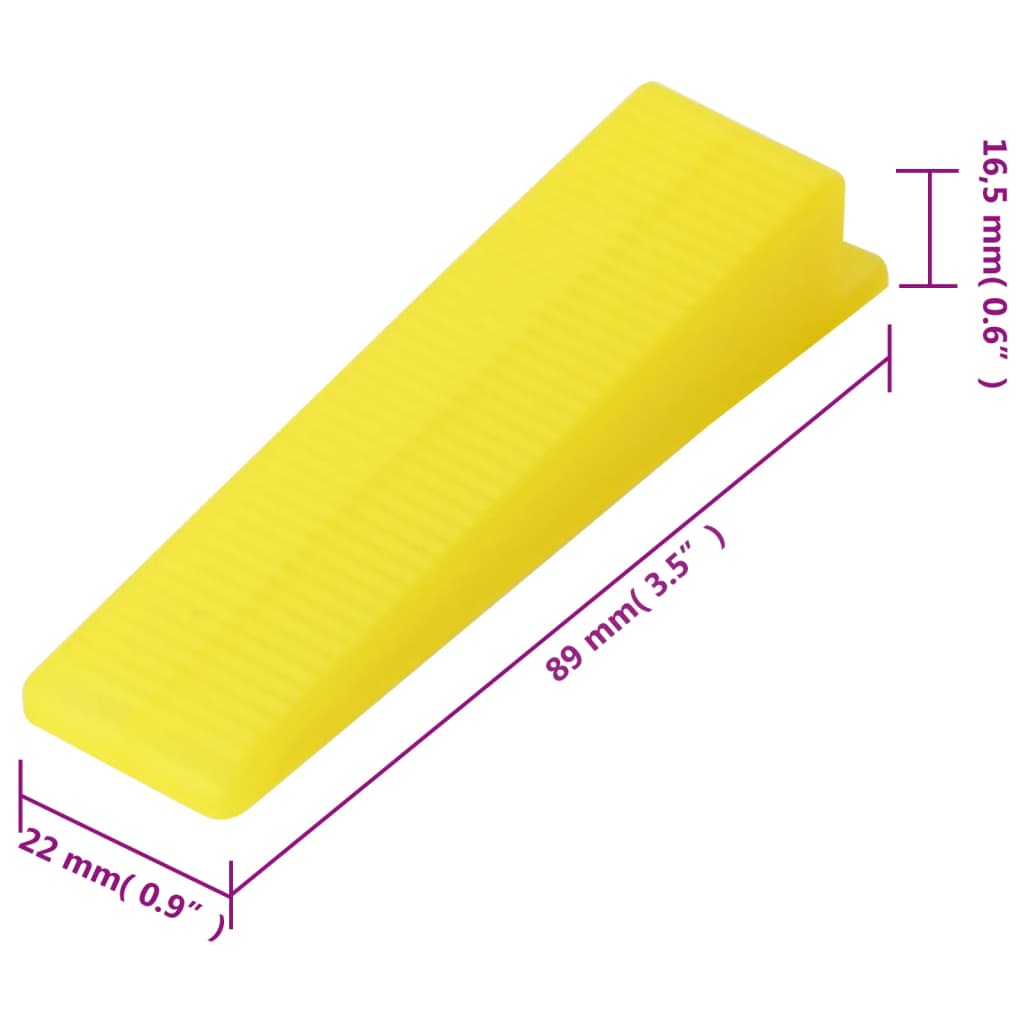 vidaXL Nivelleringssysteem voor tegels 250 wiggen 500 klemmen 1,5 mm
